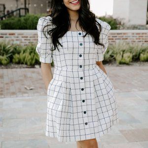 Gal Meets Glam  Dawn Windowpane Dress